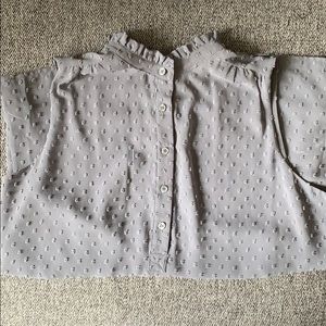 Super Cute Grey Dot J.Crew Sleeveless Blouse